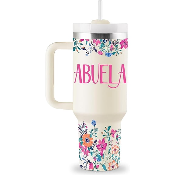 Grandma Gifts Christmas Gifts for Grandma Great Grandmother Gift Ideas Best Grandmother Gift from Granddaughter Grandson for Mothers Day Birthday 40oz Travel Cup Insulated Tumbler with Lid & Straw