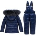 thumbnail image 2 of Ensemble 2 Pcs pour Enfants : Manteau Matelassé d'Hiver et Pantalon de Neige, Combinaison de Ski, 2 of 7