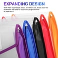 thumbnail image 3 of Miangastore 5pcs Clear File Envelopes Document Holder Letter Size File Organizer Vertical File Bag Office Supply, 3 of 8