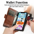 thumbnail image 2 of Case for iPhone X/XS Cover Leather Wallet Folio Case Book Design Flip Magnetic Closure - Brown, 2 of 5