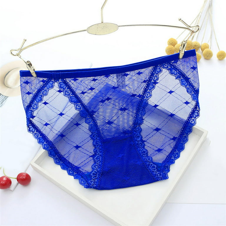 10-pack Lace Thong Briefs - Cerise/bright blue - Ladies
