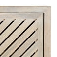 thumbnail image 4 of Kate and Laurel Mezzeta Decorative Coastal Two-Door Floating Bathroom Cabinet, 22 x 7 x 28, Whitewash, Decorative Over Toilet Storage Cabinet Made from Solid Mango Wood with Slatted Chevron Design, 4 of 9