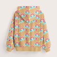 thumbnail image 3 of Toddler Girls Crewneck Sweatshirts, Kids Graphic Long Sleeve Shirts Pullover Cotton Tops Khaki 9-10 Years, 3 of 3