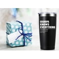 thumbnail image 3 of Grandpa Knows Everything 20 OZ Tumbler.Grandpa Gifts.Birthday Gifts,Christmas Gifts for Men,New Grandpa,Grandpa Again,Granddad,New Grandfather,Husband,Men Travel Mug(Black), 3 of 6