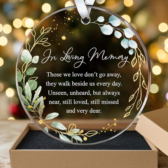 Memorial Ornament - Memorial Keepsake Ornament for Loss of Loved One - Bereavement Gifts, in Loving Memory Gifts - Remembrance, Sympathy Gift - Acrylic Christmas Ornaments 2025