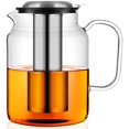 thumbnail image 1 of Tetera de vidrio Aquach 2,5 L con infusor de acero inoxidable para cocina, 1 of 5