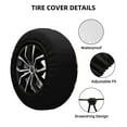 thumbnail image 2 of Salouo Halloween With Pumpkins Print Spare Tire Cover 14-17 inch Spare Tire Protector Universal Tough Tire Wheel Cover for Trailer SUV and Truck-15 inch, 2 of 6