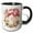 Black/White, variant on 3drose, Pretty Pink Peony Floral Monogram Initial G, 11oz Mug