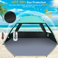 thumbnail image 3 of Beach Tent Sun Shelter for 3/4-5/6-7/8-10 Person with UPF 50＋ UV Protection, Lightweight & Easy Setup Beach Shade Canopy, Portable Beach Shade Tent Beach Cabana, 3 of 14