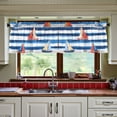 thumbnail image 3 of Yayeee Kitchen Curtains Tier Set of 2 Light Filtering 57"x36" Over Sink Window Panels, Blue Sailboats, 3 of 7