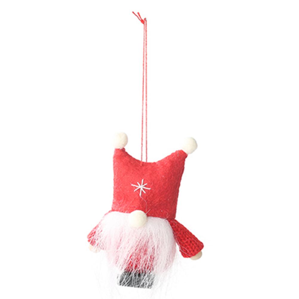 Happybear Creative Faceless Double Ball Cap Doll Shape Christmas Pendant Little Doll Decor Red Walmart Com Walmart Com