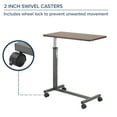 thumbnail image 3 of Drive Medical Adjustable Overbed Table, Silver Vein Finish, Non-Tilt Top, 3 of 5