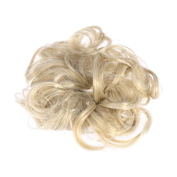 Extensiones de cabello sintético con cola de caballo para mujer, moño, coletero, elástico, ondulado y rizado (7018#)