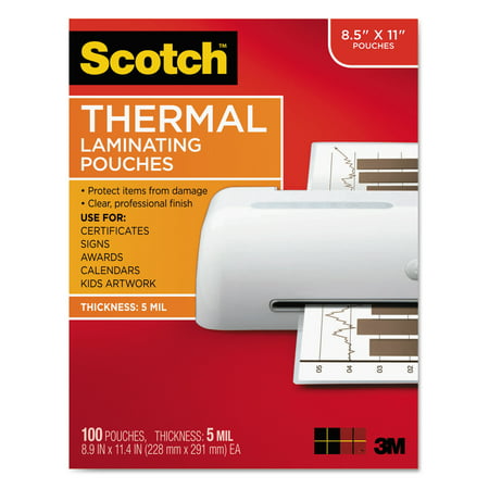 Scotch Premium Thermal Laminating Pouches 100 Count, Letter Size