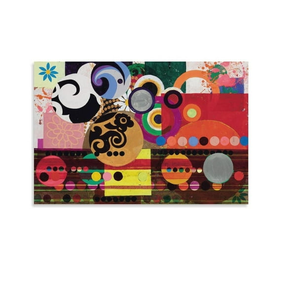 Beatriz Milhazes Rosa Nocturna Art Poster Painting Posters Wall Art Painting Canvas Gift Living Room Prints Bedroom Decor Poster Artworks