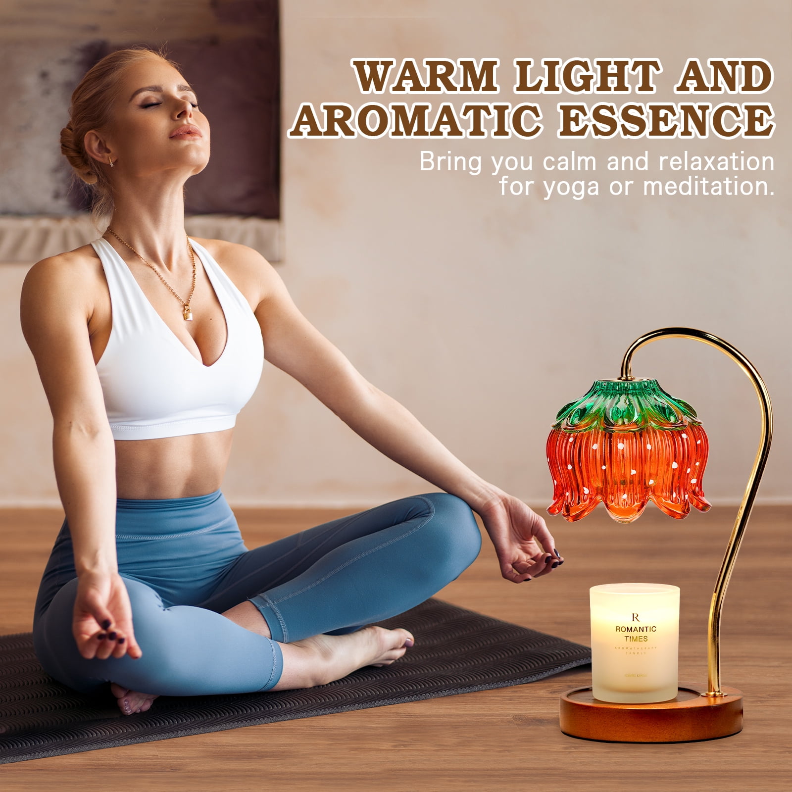 Funistree Strawberry Candle Warmer Lamp with Timer, Birthday Gifts for Women Mom, House Warming Gifts, Wax Melt Warmers for Jar Candles Home Decor