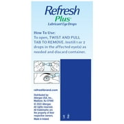 Refresh Plus Lubricant Eye Drops Preservative-Free Artificial Tears, 0.4 ml, 30 Count