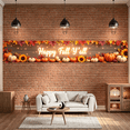 thumbnail image 2 of Autumn Theme Happy Fall Banner Colorful Leaves Pumpkin Decoration Thanksgiving Decor for Seasonal Celebration Harvest Festival Home Decoration, 2 of 9