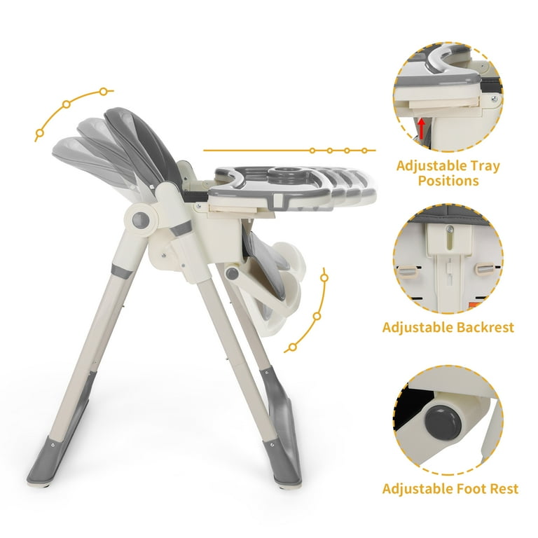 Cochildor Foldable High Chair for Babies Toddlers, with Point