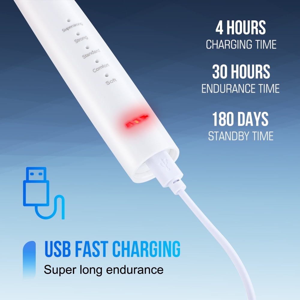 Flaremore Plaque Remover for Teeth,Rechargeable Electric Toothbrush,Water Dental Flosser Pick for Teeth 6-in-1 Electric Tooth Cleaner, Cordless Portable Waterproof Oral Irrigator White