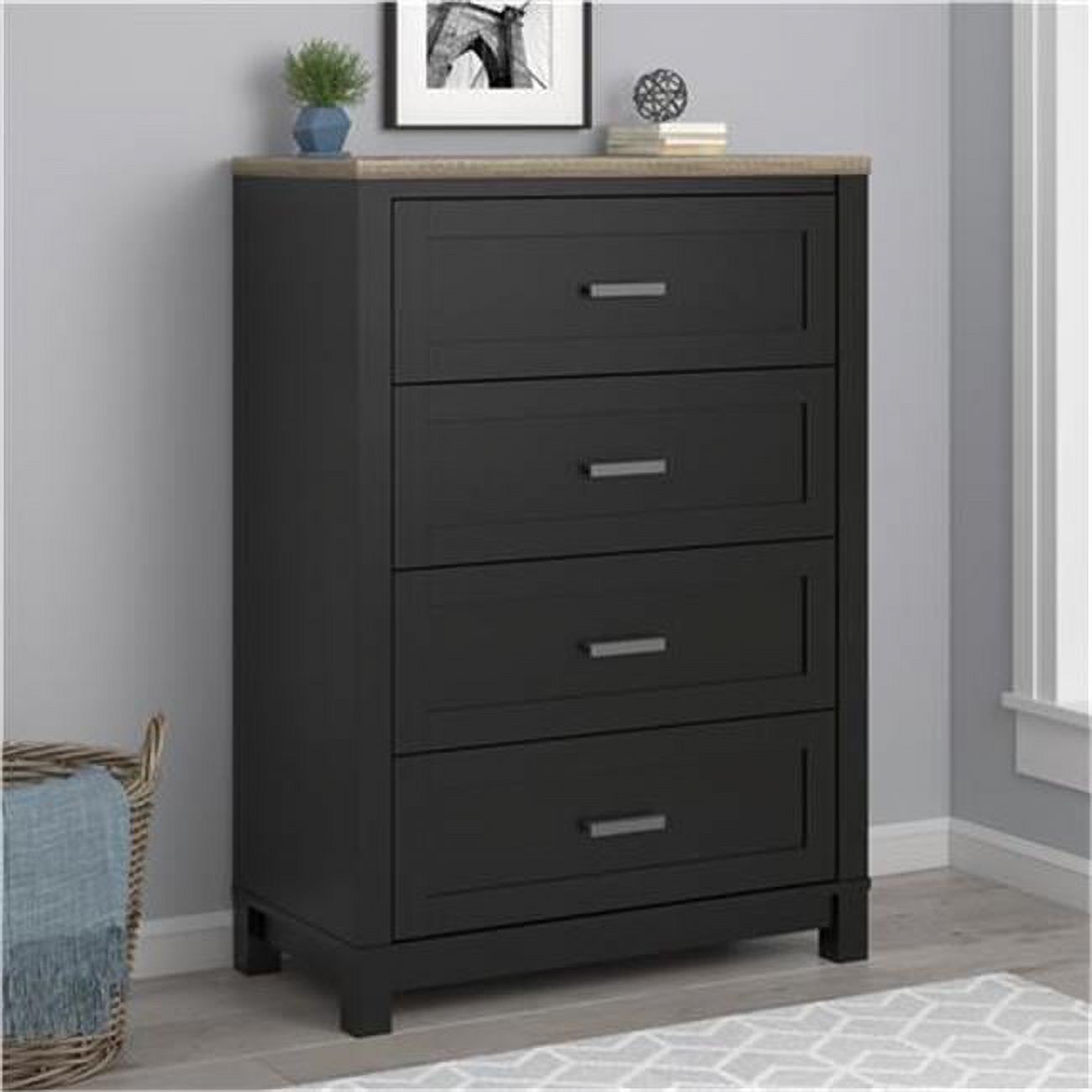 Ameriwood Home Carver 4 Drawer Dresser, Multiple Colors