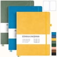 thumbnail image 1 of Cuaderno MALEDEN College Ruled A4 de piel, tapa dura, paquete de 3, 1 of 6
