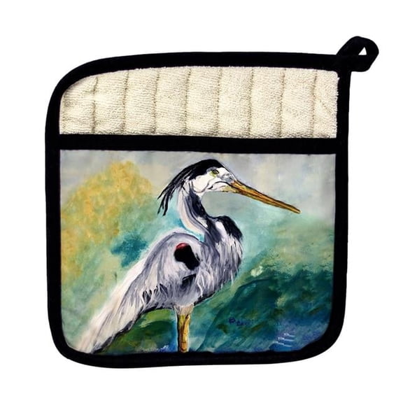 Betsydrake PT1171 Betsys Blue Heron Pot Holder