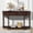 Espresso + Pine + Retro, variant on 52 Inch Retro Curved Half Moon Console Table, Solid Wood Frame Entryway Sofa Table with 2 Drawers and Open Storage Shelf for Hallway Living Room Bedroom, Cherry