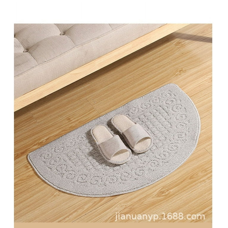 18*30in Anti Fatigue Kitchen Rug Mats are Made of Polypropylene Half Round Rug  Cushion Specialized in Anti Slippery and Machine Washable (Beige 1 pc) 