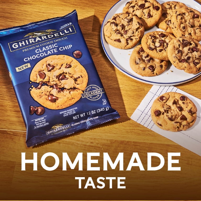GHIRARDELLI Premium Refrigerated Cookie Dough, Classic Chocolate