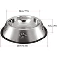 thumbnail image 5 of 2 comederos para perros de acero inoxidable con base de goma antideslizante, comedero para mascotas y bebedero (abajo: 26 cm, boca del cuenco: 20 centímetros) Rojo Verde, 5 of 5