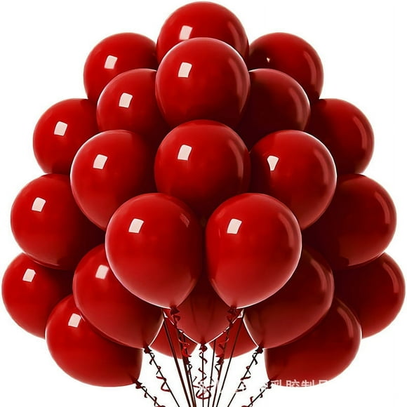Namzi Matte Balloons 10 inch, 60 Pcs Latex Party Balloons Helium Quality for Birthday Graduation Baby Shower Baseball Nautical Wedding Party Decorations ,Dark Red