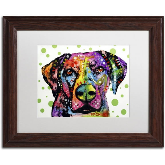 Trademark Fine Art "Rhodesian" Canvas Art by Dean Russo, White Matte, Wood Frame