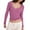 Light Purple, variant on Afdoent T Shirts For Women Ribbed V Neck Slim Fitted T Shirts Basic Solid Color Long Sleeve Layering Tee Tops Classic