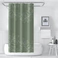 thumbnail image 4 of Sage Green Waterproof Shower Curtains for Bathroom White Leaf Bath Curtains Decor with Hooks Minimalist Botanical Leaves Decorative Plant Fabric Shower Curtains Hotel,72x72 Inches, 4 of 6