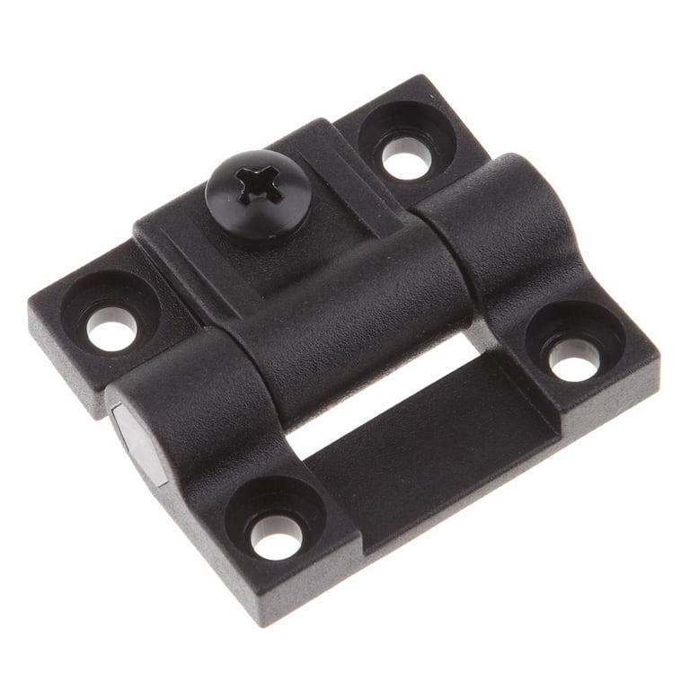 Boat Door Cabinet Bearing Hinges, Adjustable Position Control Hinge with 4  Holes, 42 mm x 5mm / 1.65 x 1.42 x 0.2 inch, Black 