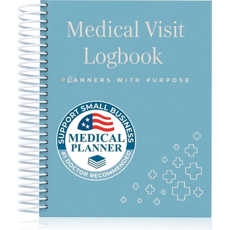 B5 Medical Visit Logbook - Medical Notebook Organizer | Medical Planner & Health Journal, For Chronic Illness, Doctor Appointments, Symptom Tracking, Medications & Medical History