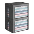 thumbnail image 1 of Paquete De 2 Contenedores De Almacenamiento Con Ventana Transparente, Grandes Cajas De Almacenamiento De Tela Plegables Para Ropa, Juego Organizador Apilable Con Asas De Transporte, 66 L, 19,7 X 15,7, 1 of 5