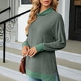 thumbnail image 5 of Lenpel Women's Long Sleeve Tunic Tops Turtleneck Side Split Soft Casual Pullover Tops Fall Fashion Sweatshirts, 5 of 6