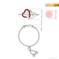 thumbnail image 4 of ANGARA Natural Ruby Intertwined Heart Bolo Ring in 14K White Gold for Women (Size-1mm) | July Birthstone Jewelry for Her, 4 of 9