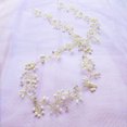 thumbnail image 4 of Accesorios para el cabello de boda, joyería de diamantes de imitación, tocado nupcial de vid, diademas de perlas, accesorios, pinza para el cabello para mujer, relleno de 35 CM, dorado, plateado, 4 of 5