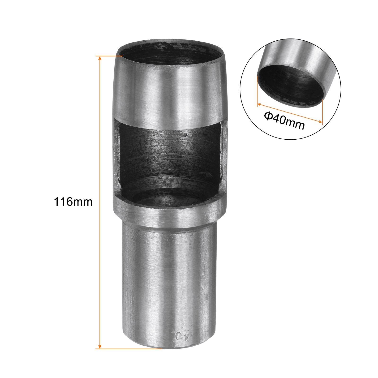 Uxcell Hollow  Punch Tool 40mm Hole Punch Carbon Steel for Watch Belts Leather