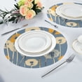 thumbnail image 3 of Round Plate Mat 15.4x15.4 Inchesx4 Placemat Table Mat Kitchen Mat Coffee Mat Fabric Thick, Strong Wear-Resistant, Heat Resistance Orange Dandelion, 3 of 7