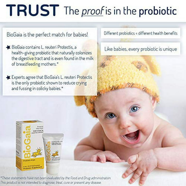 Gotas probióticas para cólicos para bebés BioGaia Protectis 0,17 oz (5 ml);  efec