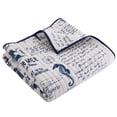 thumbnail image 3 of Levtex Home - Beach Life - Quilted Throw - 50x60in. - Nautical - Navy and White - Reversible Pattern - Cotton Fabric, 3 of 4