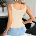 thumbnail image 5 of Womens Tank Tops Casual Sleeveless Textured Undershirts Elegant Lace Strap Cami Top with Built in Bra, 5 of 8