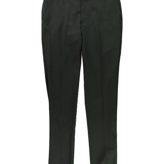 DKNY Mens Textured Dress Pants Slacks, Black, 44W x UnfinishedL