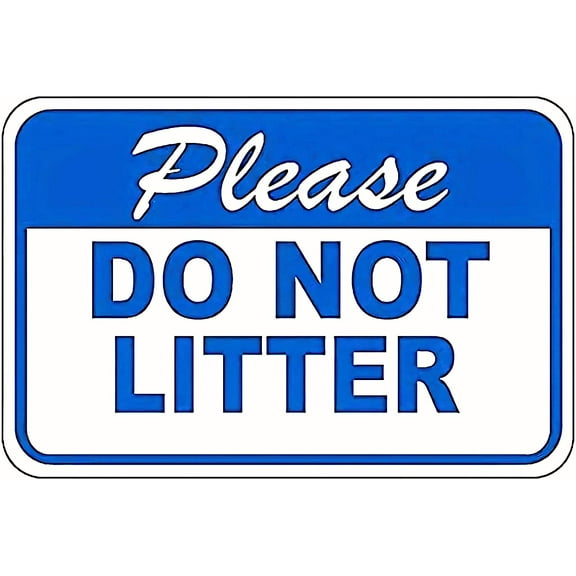 Vintage Tin Poster No Littering Help Keep Custom Town Clean Metal Warning Please Do Not Litter Rust Metal Tin Sign 8x12 Inch Retro Art Home Garage 8X12inch