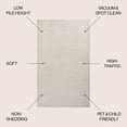 thumbnail image 2 of JONATHAN Y SEU100D-5R Haze Solid Low-Pile Ivory 5' Round Area Rug, Coastal Bohemian, Pet Friendly, Stain Resistant, Easy to Clean, for Living Room; Kitchen, Bedroom, 2 of 5