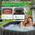 thumbnail image 6 of FICISOG 4 Person Inflatable Hot Tub, Polygon Portable Inflatable Hot Tubs with 120 Soothing Air Jets, 60" W x 25" H Outdoor Hot Tubs Spa - Black Gold, 6 of 7